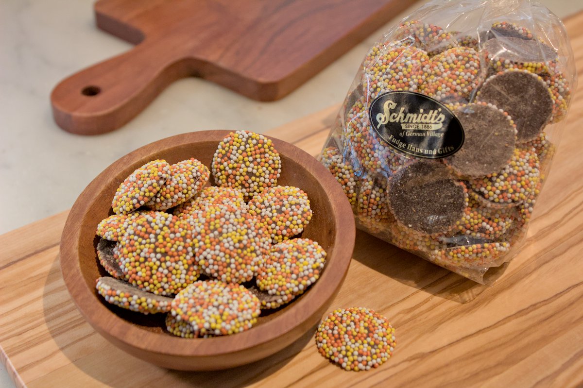 Nonpareil-Coated Chocolates | Peanut Butter, Milk Chocolate, or Dark Chocolate
