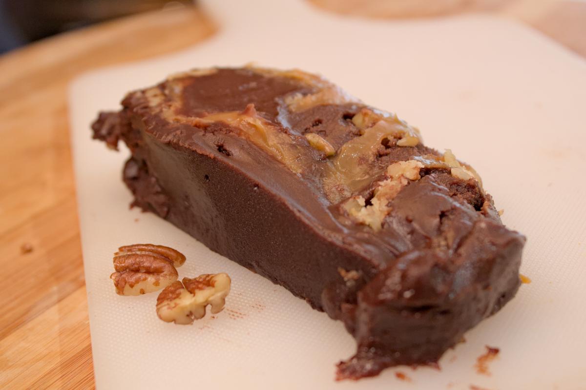 Chocolate Caramel Pecan Twist Fudge