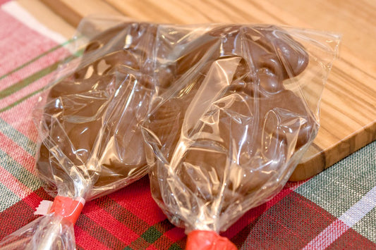 Chocolate Santa Sucker - Individually Wrapped Milk or Dark Chocolate