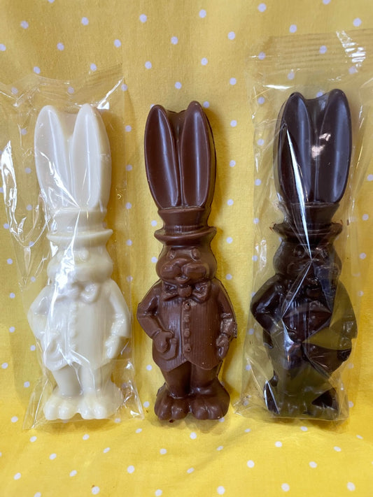 Milk, Dark or White Chocolate Solid Easter Bunny