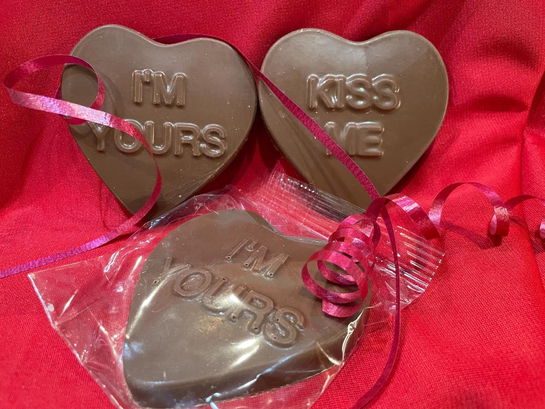 Chocolate Message Hearts