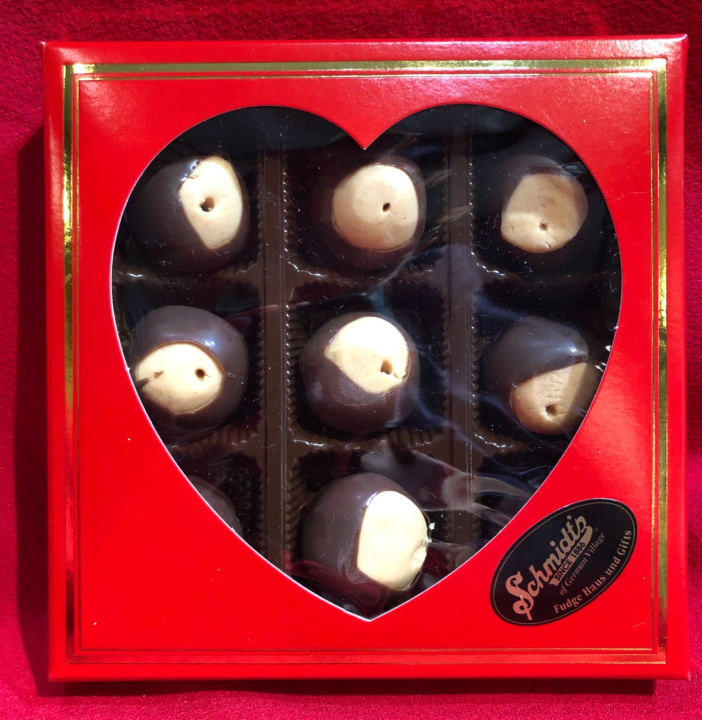 16 Buckeyes in a Valentines Day Gift Box